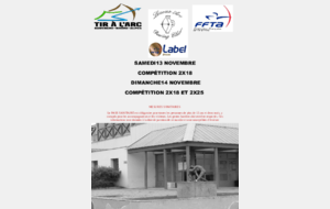 Compétition Salle Week-end du 13et14 Novembre